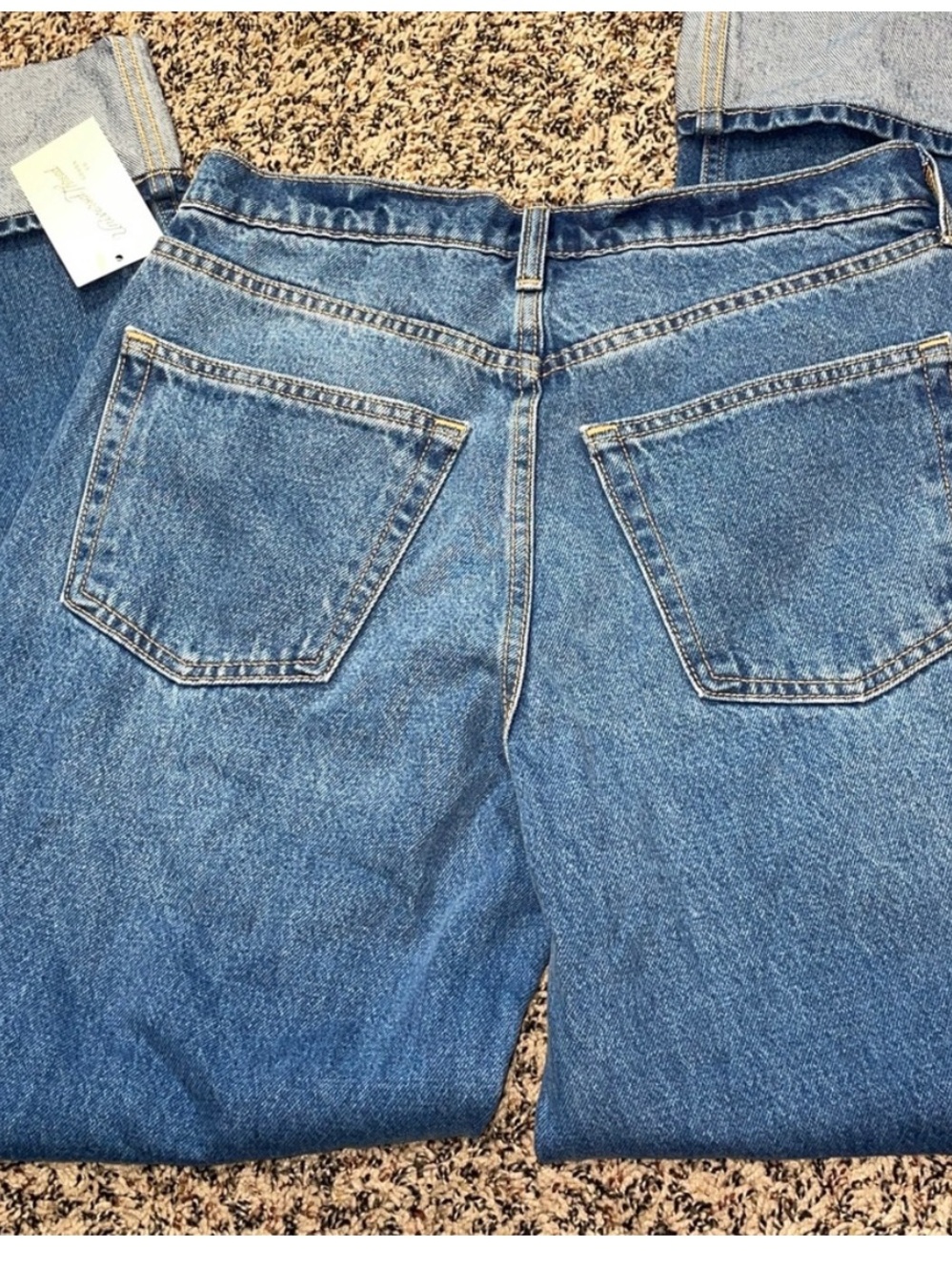 Universal Thread Baggy Cuffed Denim Mid Rise 90’s Blue Jeans Var Sizes | NWT - Picture 4 of 6